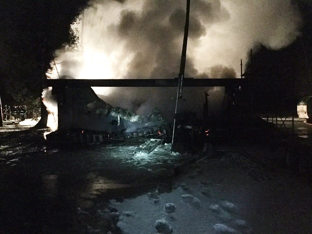Blaze destroys large garage in Puslinch post image