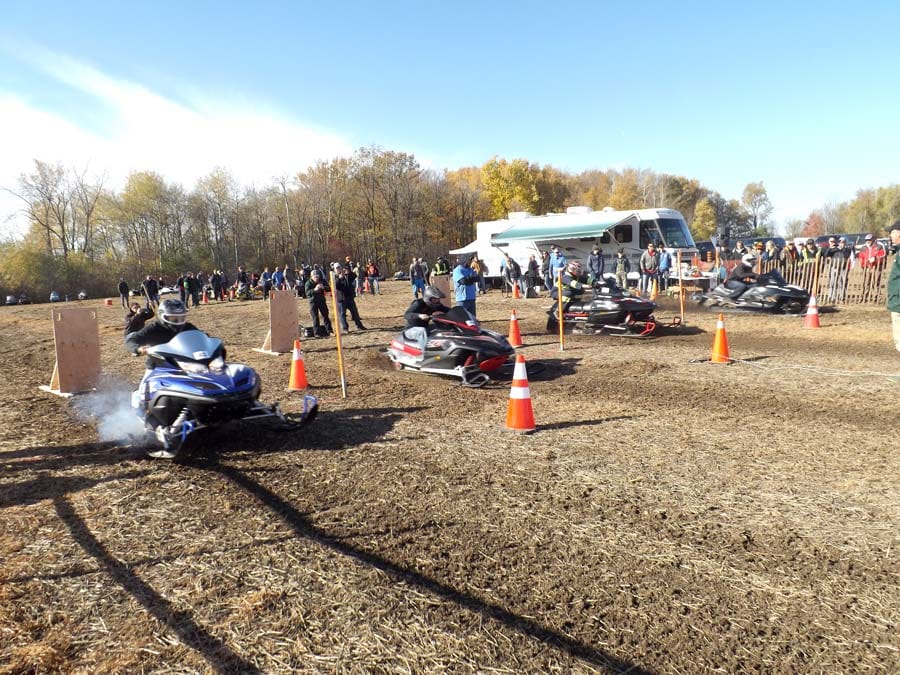 More than 100 racers competed in Moorefield Optimist Club snowmobile grass drag races post image