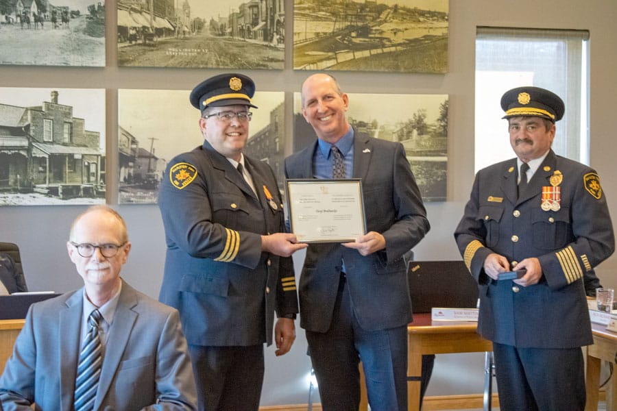 Mapleton fire department honours deputy chief for 30 years of service post image