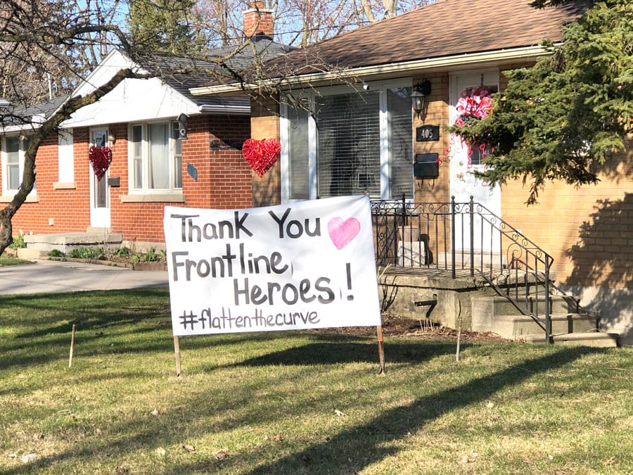Homeowner shows support for frontline workers post image