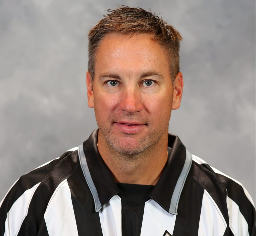 Scott Cherrey returns home after officiating NHL playoffs post image