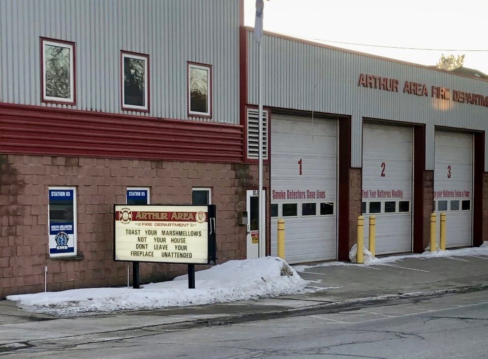 Sign outside Arthur Fire Hall to be replaced post image