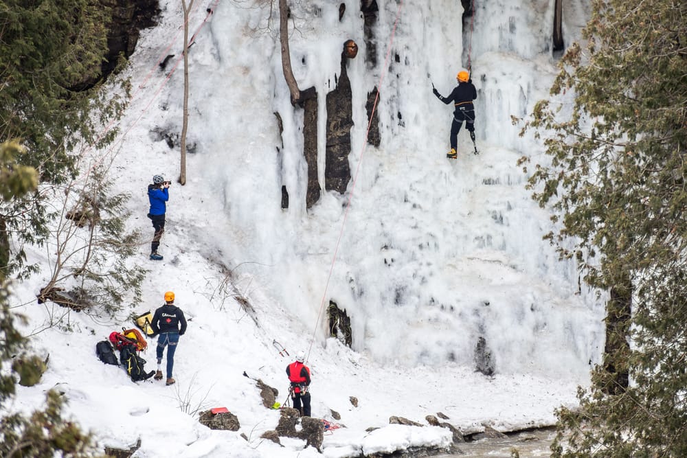'The stoke was pretty high': adaptive ice climbing in the Elora Gorge post image