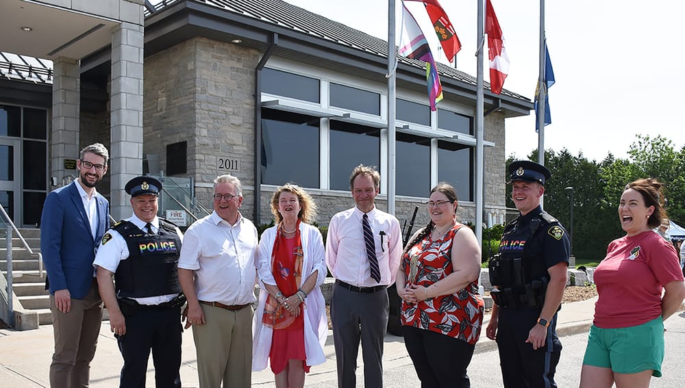 Wellington County OPP raises flag for Pride month post image