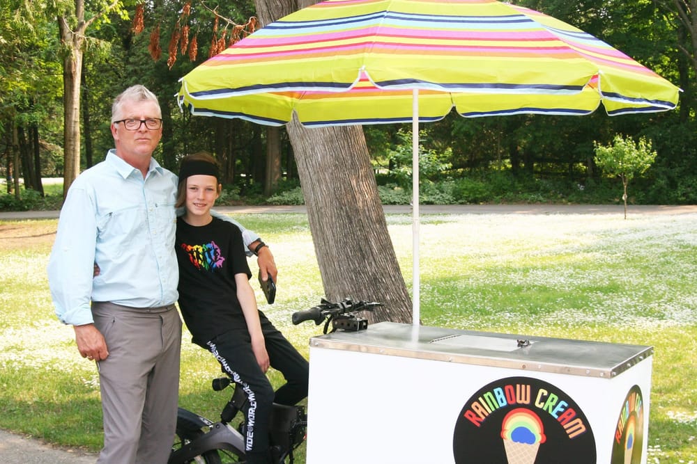 Local youth takes first entrepreneurial leap with ice cream bike post image