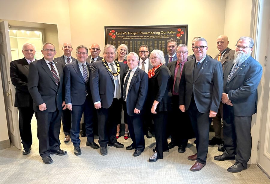 Wellington County Veterans honoured with Plaque post image