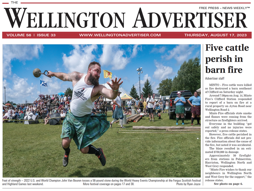 Wellington Advertiser nominated for 2023 OCNA awards post image