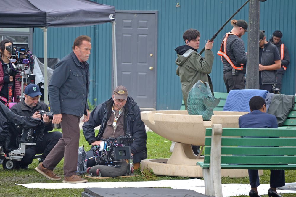 Arnold Schwarzenegger filming Netflix series FUBAR in Elora post image