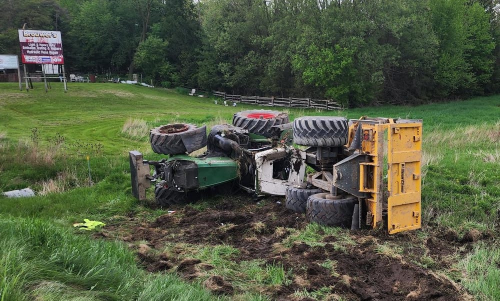 One person airlifted to hospital after tractor rollover post image