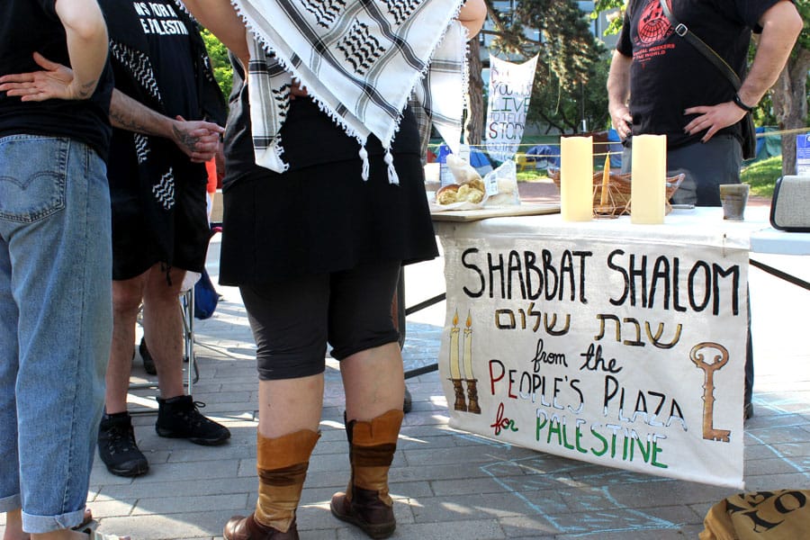 Jewish and Muslim people pray together at U of G pro-Palestine encampment post image