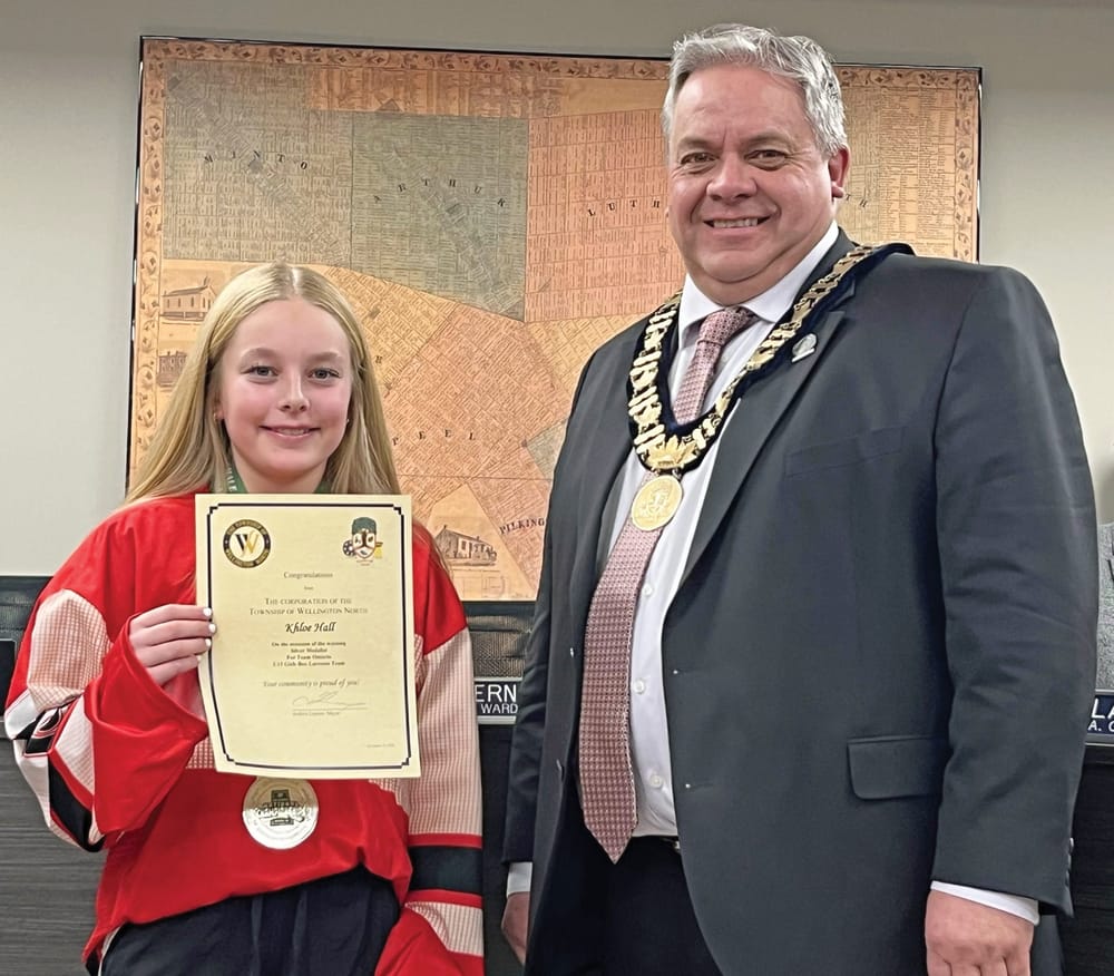 Mount Forest athletes recognized by township council post image