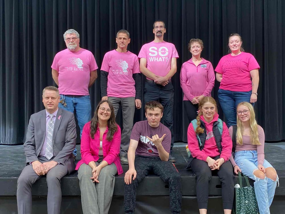 Students, staff stand against bullying on Pink Shirt Day post image