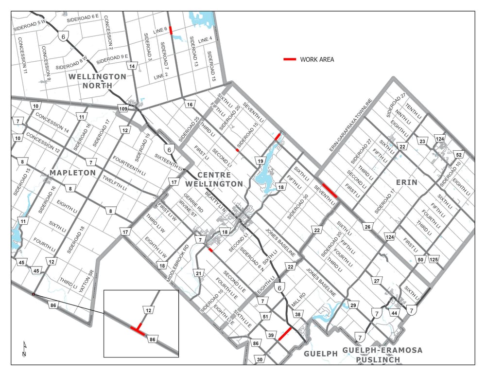 Pavement overlay projects at various locations in the county post image