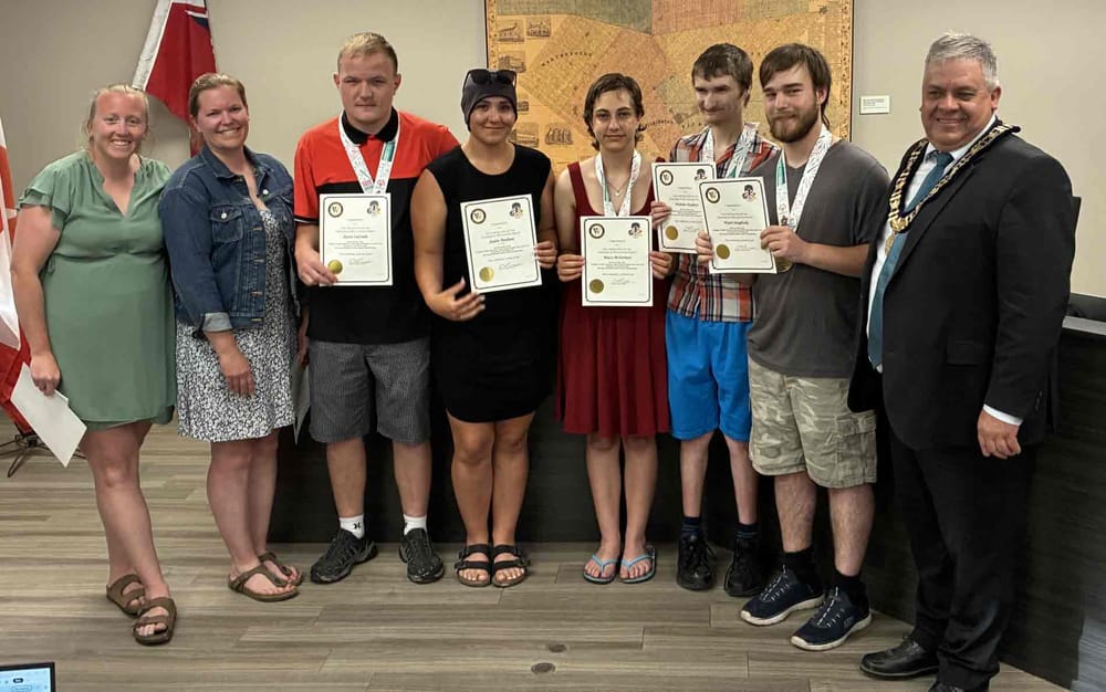 WHSS Special Olympics Bocce Team receive recognition certificates from township post image