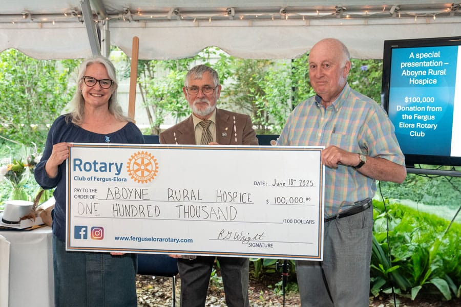 Rotary Club of Fergus-Elora donates to Aboyne Rural Hospice post image