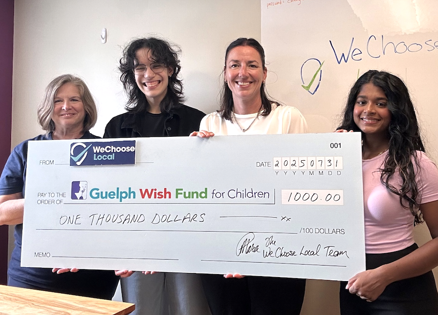We Choose Local donates to Guelph Wish Fund for Children post image