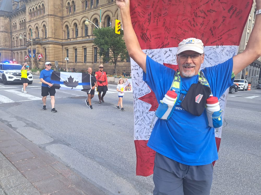 Elmira man aims to be oldest person to run across Canada in support of mental health post image