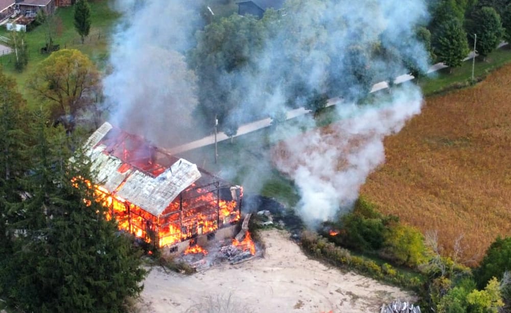 Puslinch barn destroyed by fire post image
