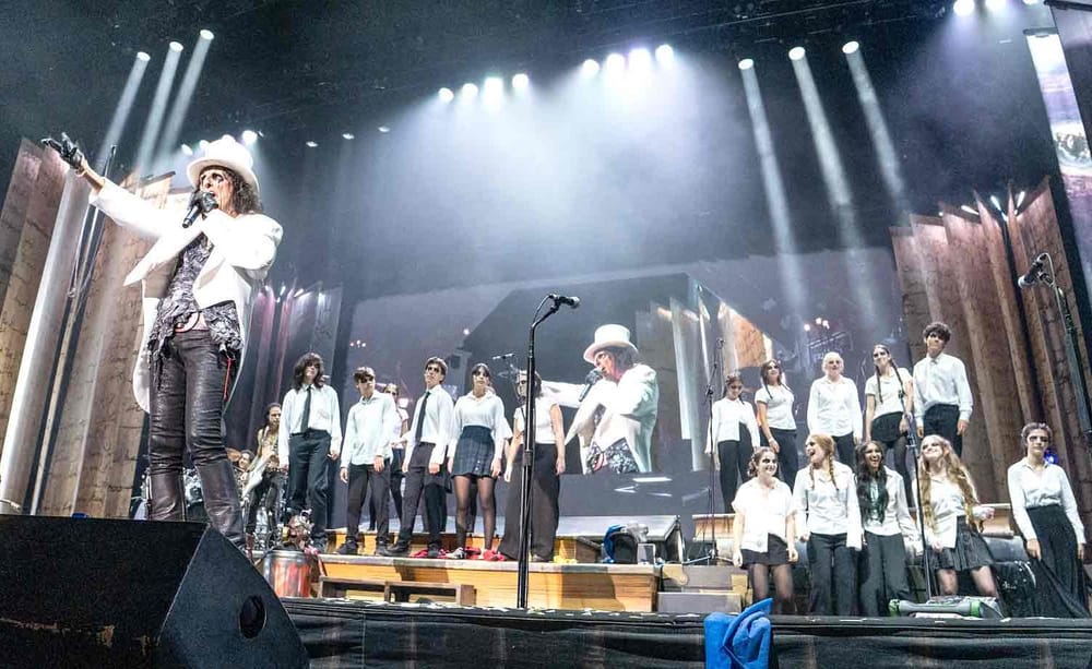 Local high school students perform on stage with Alice Cooper post image