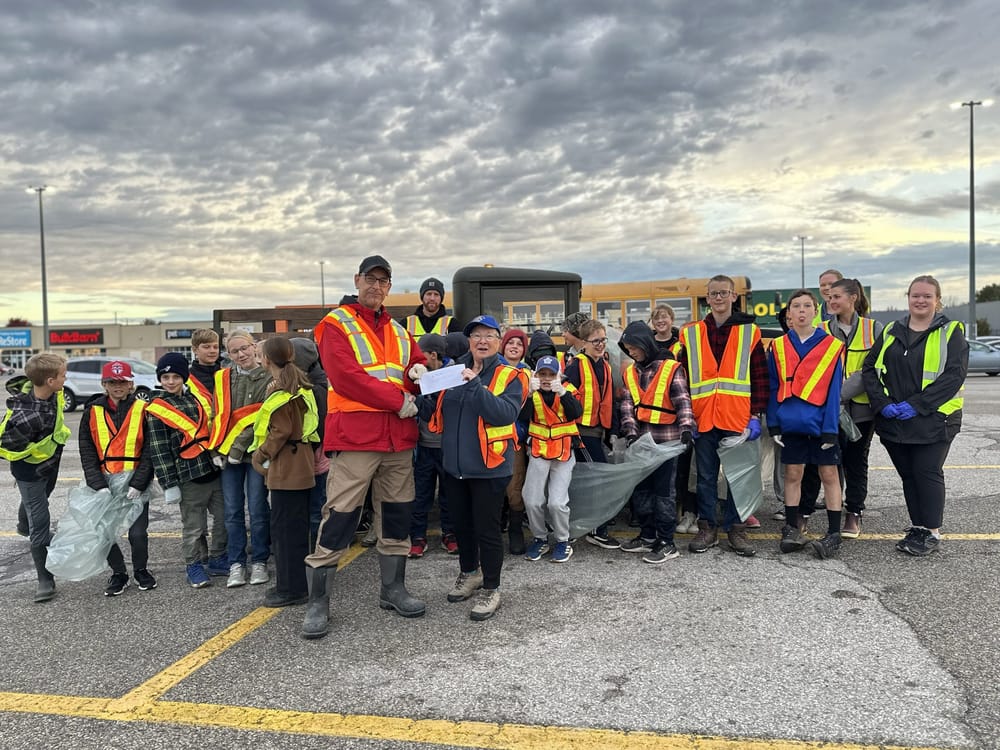 Students join Fergus Lions Club for annual roadside cleanup post image