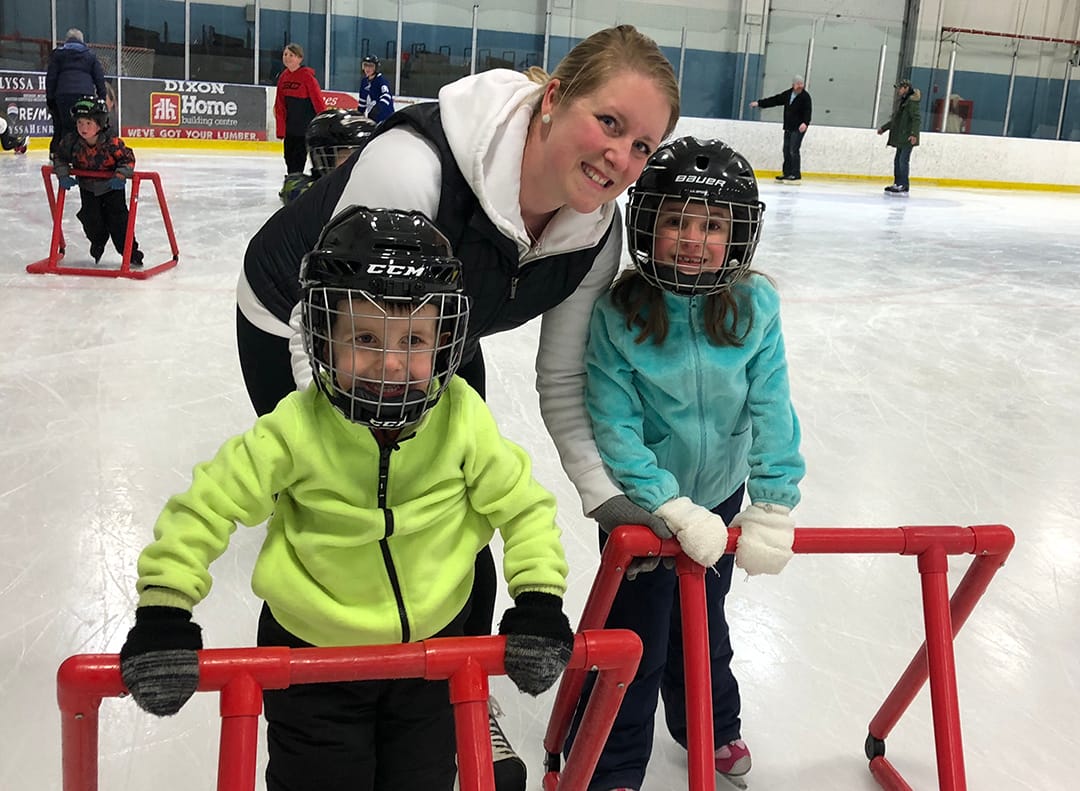 A family that skates together ...