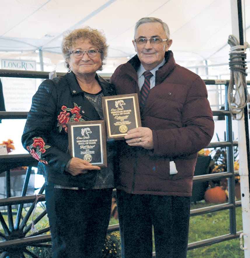Horse breeder is happy in her work