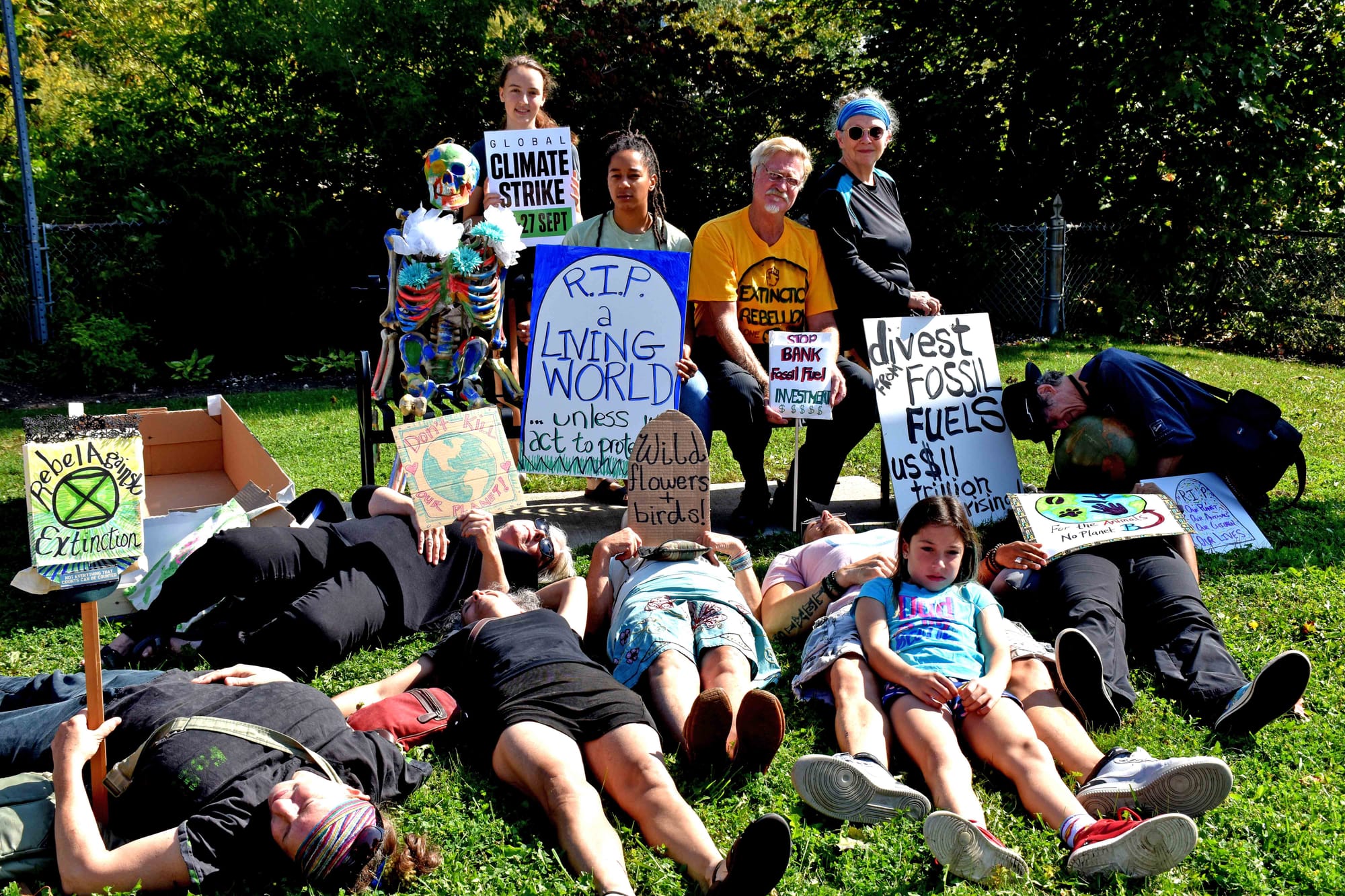 'Die-in' protesters took part in Global Climate Strike Week of Action