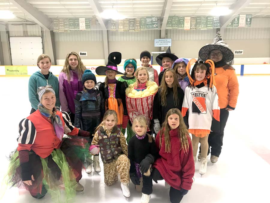 Drayton skating club celebrate Halloween