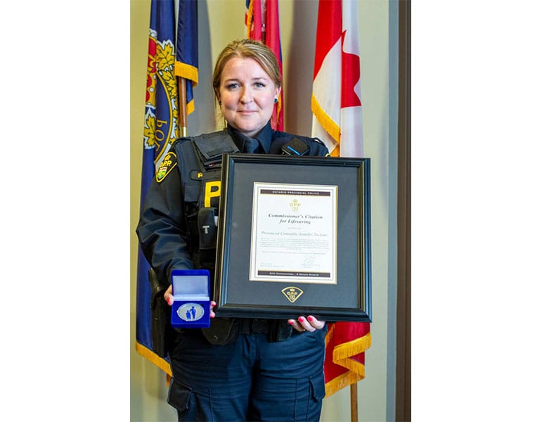Wellington County OPP provincial constable saved a life; helps youth