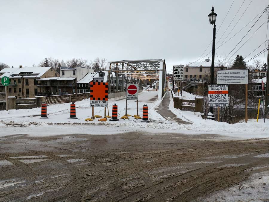 Badley Bridge in downtown Elora closed for replacement