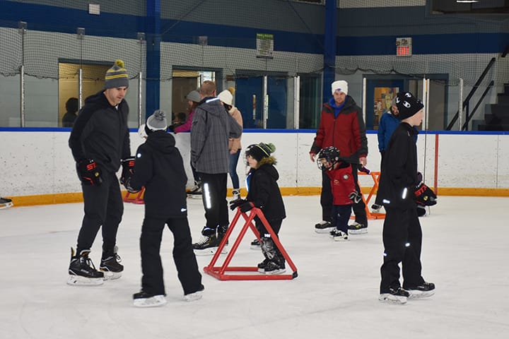 Public skating had families active through holidays