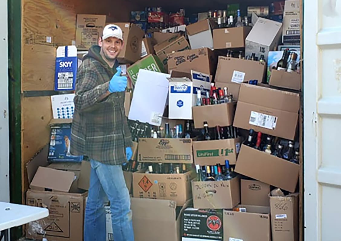 Optimists' bottle drive raises over $4,700 for Drayton Food Bank