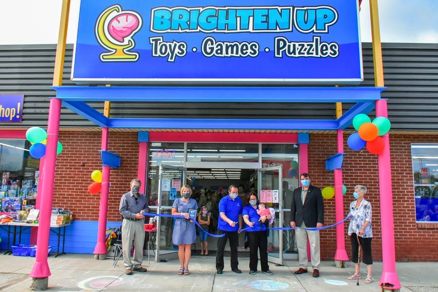 Brighten Up Toys and Games held its official ribbon cutting on Aug. 29.