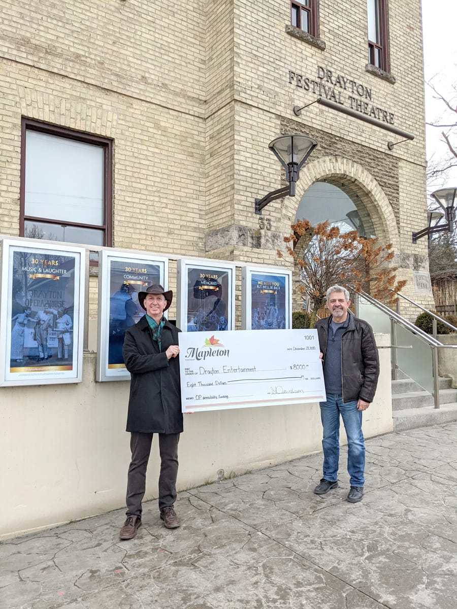 Fund from Mapleton's CIP will support Drayton Entertainment's accessibility upgrades