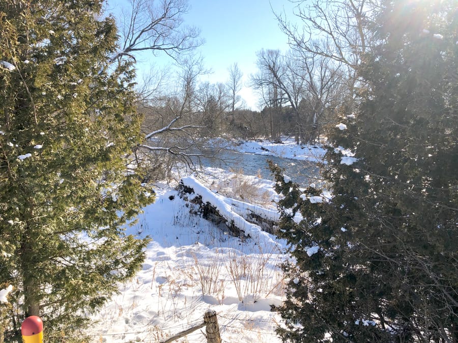Winter scene along Minto Line 12