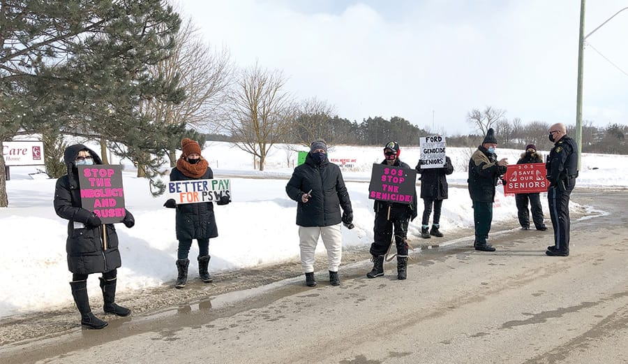 Group protests conditions in Ontario long-term care facilities