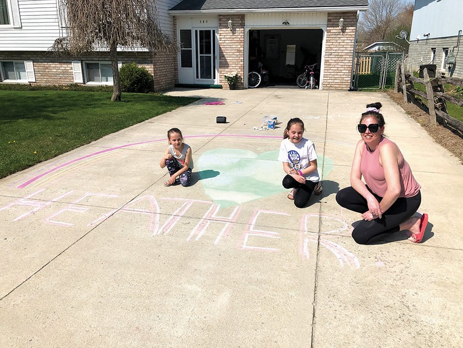 Mount Forest residents Chalk It Up in memory of Heather Aitken