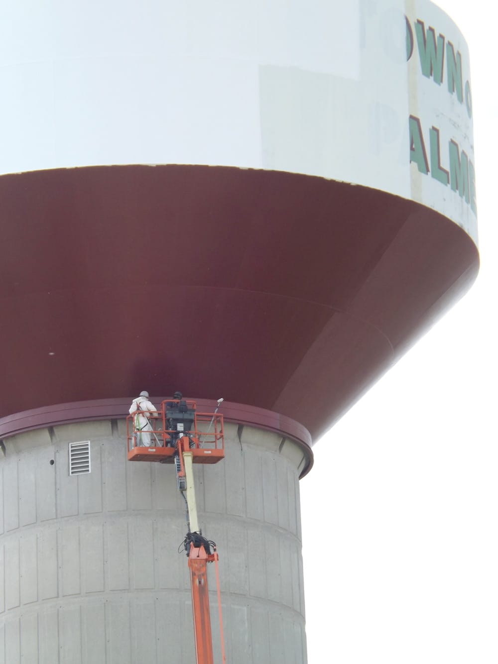 Painting and maintenance work continues on Palmerston water tower