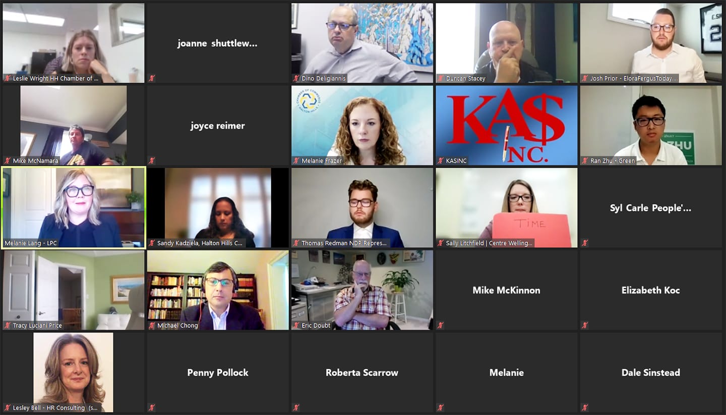 Wellington-Halton Hills candidates talk business recovery, climate change, internet