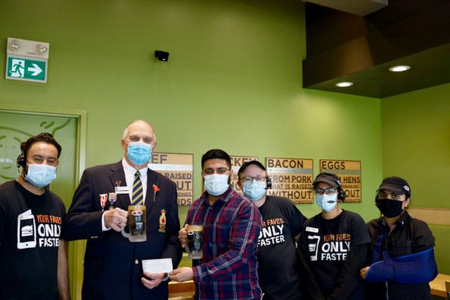 A&W makes donation to Fergus Legion from Remembrance Poppy Drive