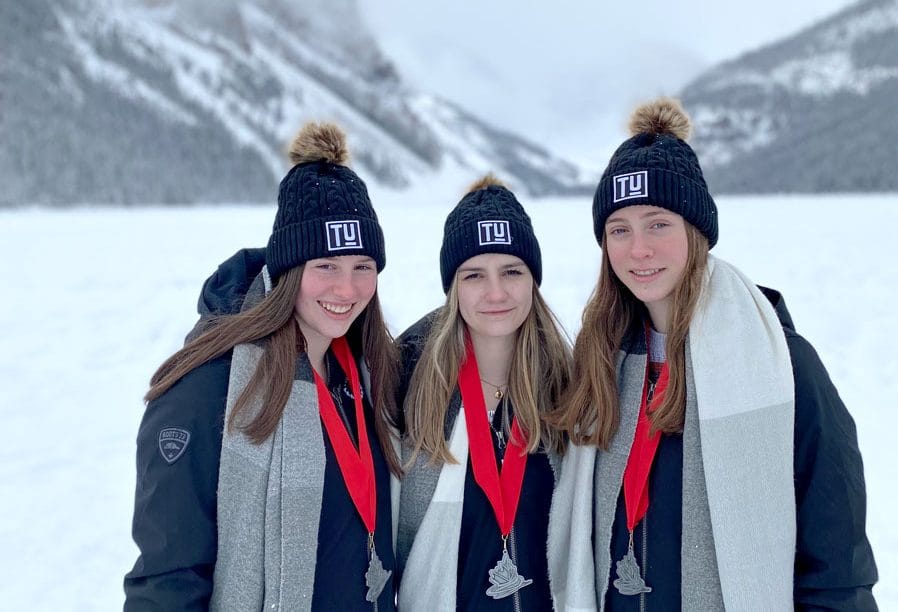 Three local skaters part of national silver medal winning synchro team