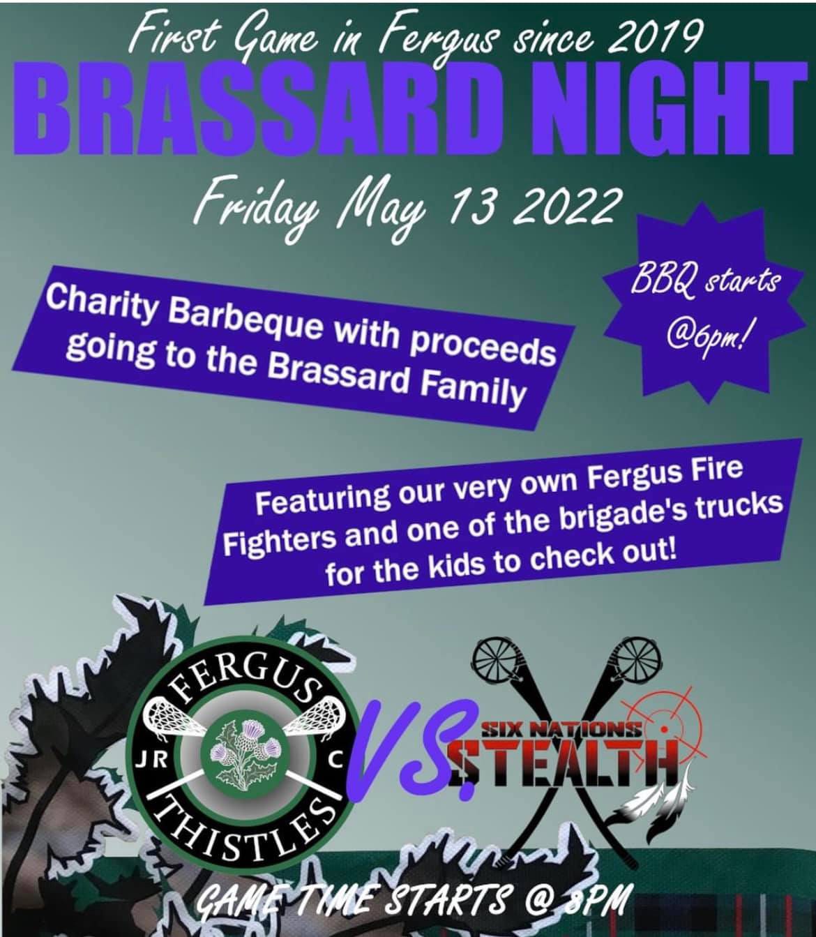 Local lacrosse team partners with Fergus Fire Fighters Association to help family