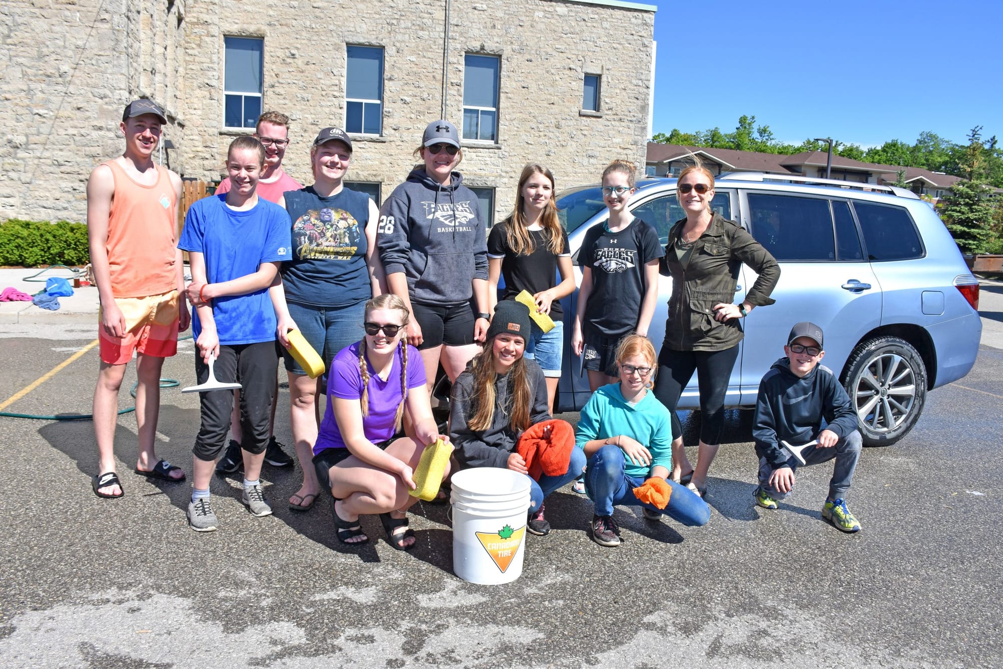 Emmanuel Christian High School hosted a car wash in support of Groves Hospital