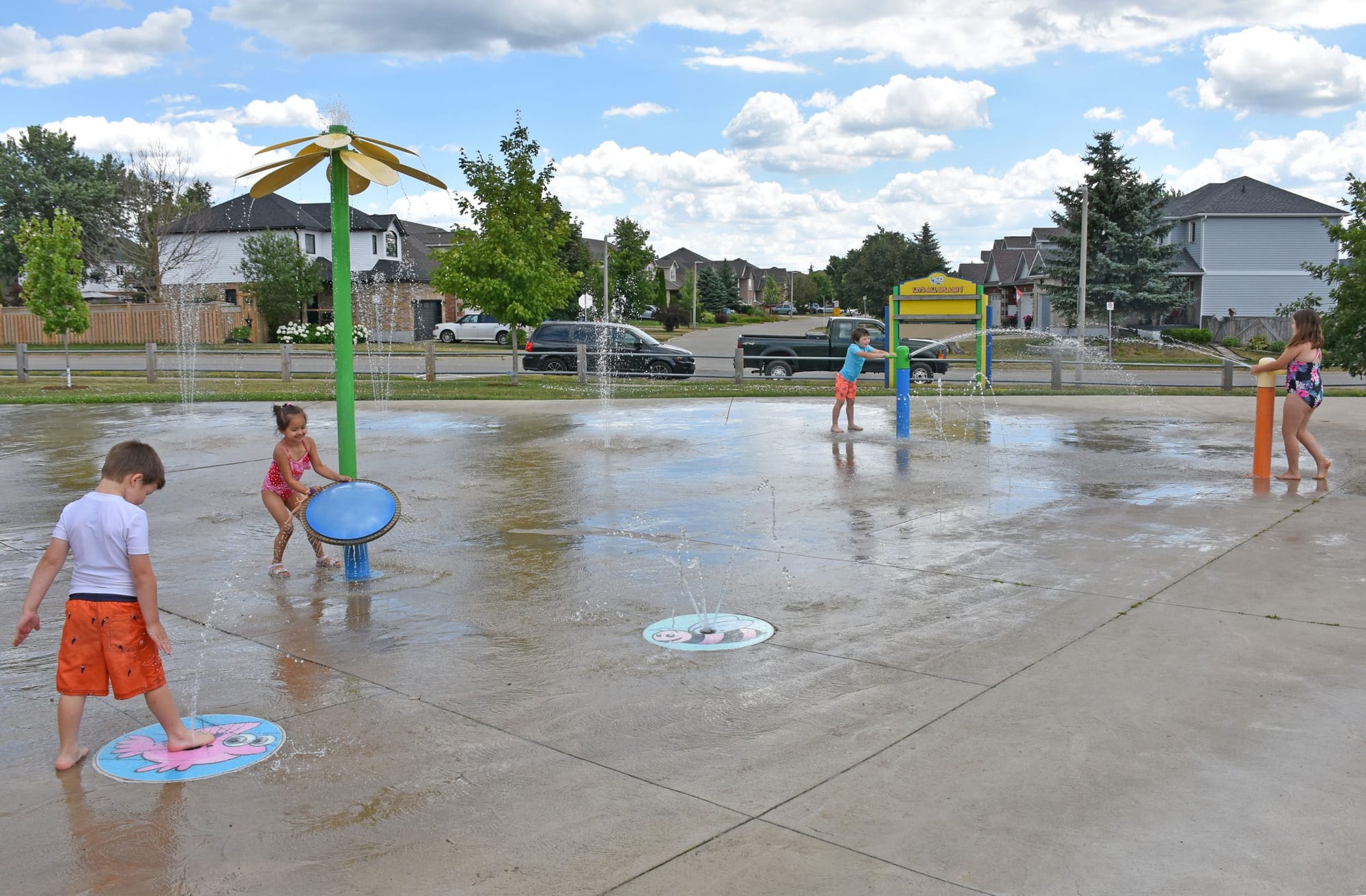 Millburn Park splashpad helped kids cool off in summer heat