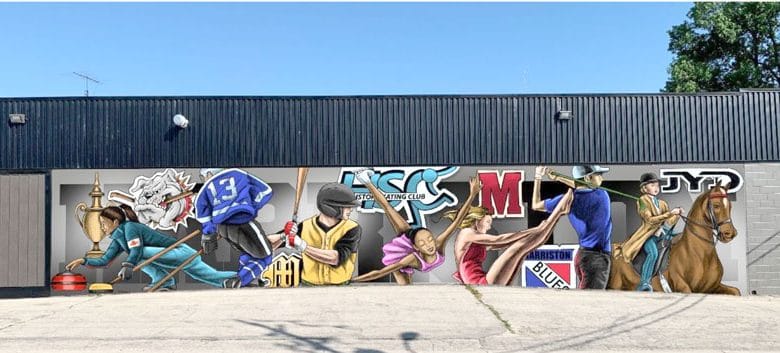 Sports-themed mural to adorn Harriston building