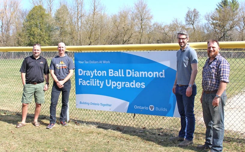 Drayton ball diamonds upgraded with aid of Ontario Trillium Foundation