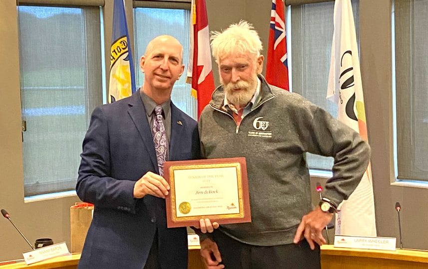 Jim de Bock named Senior of the Year in Mapleton Township