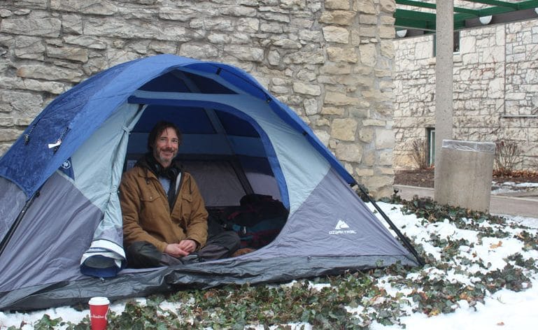 Encampment in county courtyard a ‘civil protest’ to advocate for homeless community