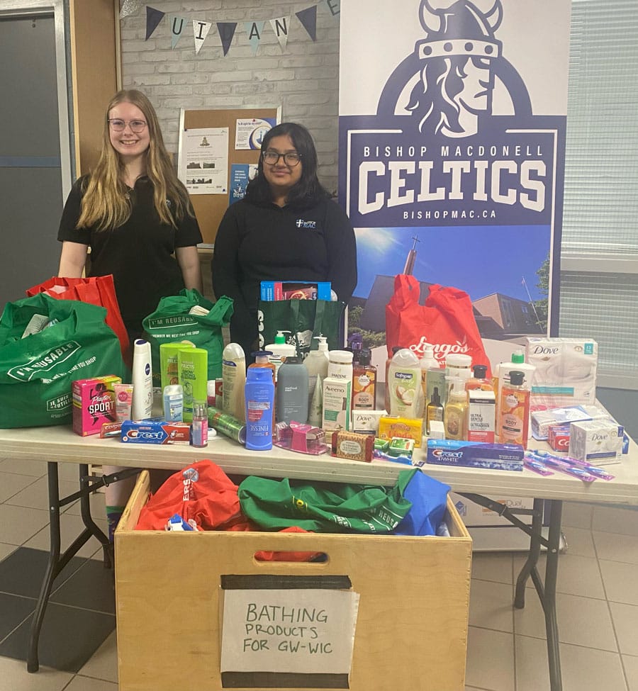 Bishop Mac ‘Dignity Drive’ supports Guelph Wellington Women in Crisis
