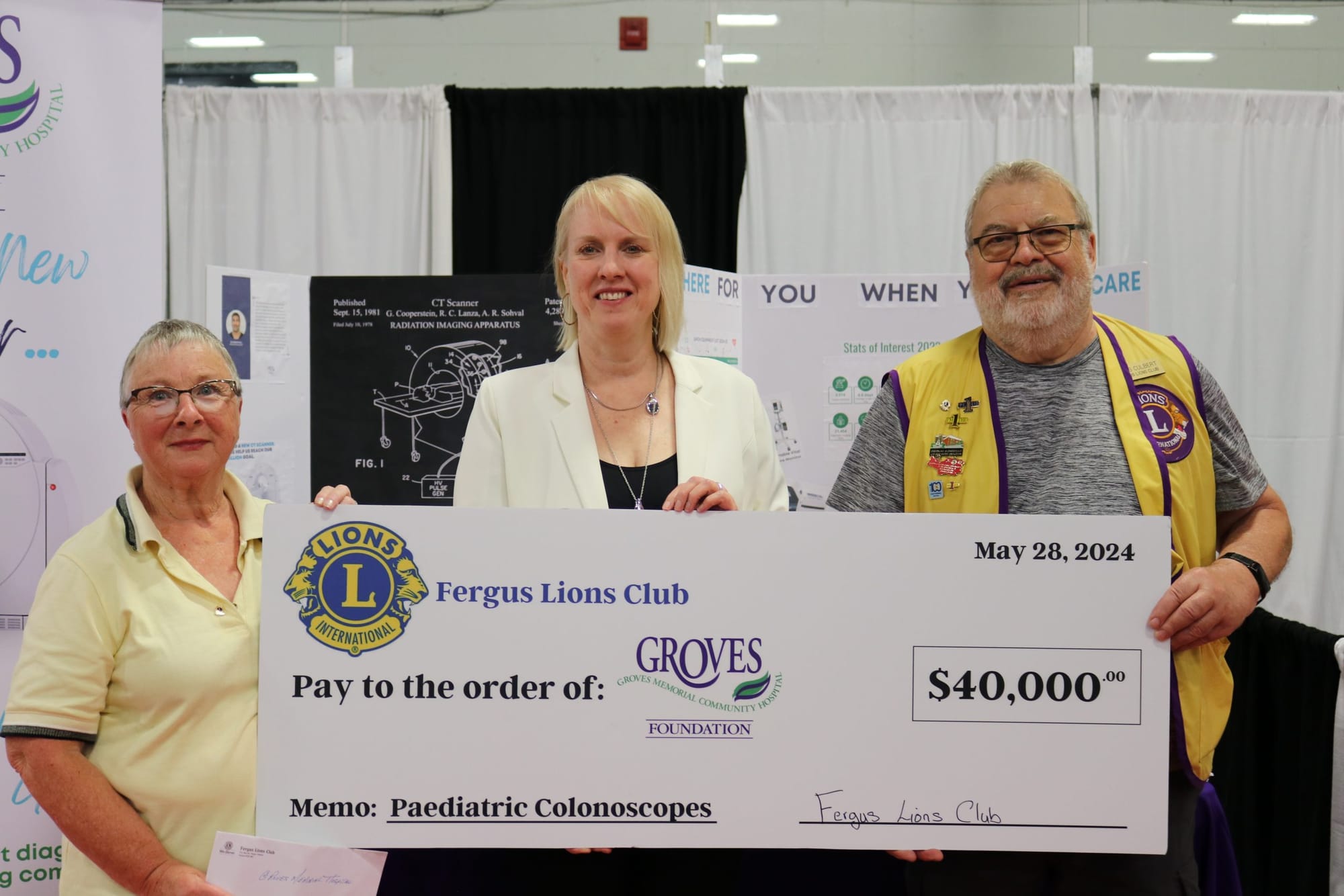 Fergus Lions Club donates $40,000 to Groves Hospital Foundation